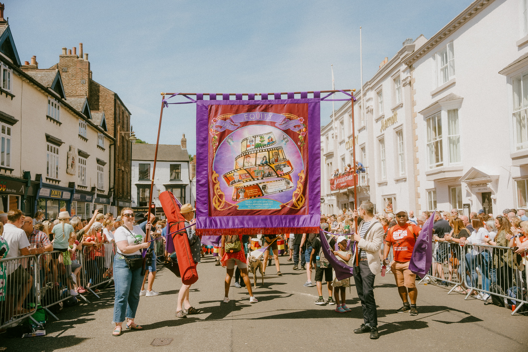 equity banner paraded in durham